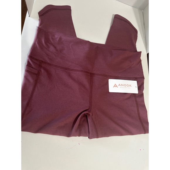 Anook‎ Athletics Ellie Maternity 23" Crop Leggings in Berry Heather - Picture 6 of 9